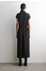 Merino Mock-Neck Dress Black - Image 3