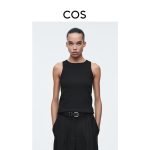 Knitted Round-Neck Vest Black