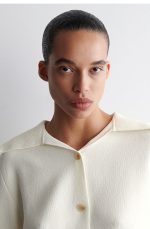 Knitted Collared Jacket - Image 3