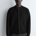 Merino Crew-Neck Cardigan Black