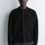 Merino Crew-Neck Cardigan Black