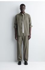 Cotton Shirt Khaki - Image 2