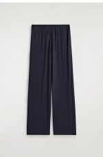 Knitted Wide-Leg Pants Navy - Image 4