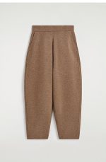 Wool Barrel Pants Brown - Image 4