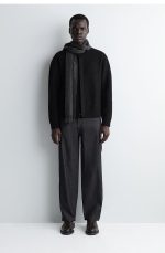 Merino Crew-Neck Cardigan Black - Image 2