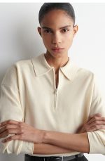 Wool Polo Beige - Image 3