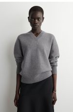 V-Neck Sweater Gray