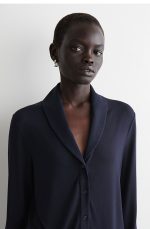 Knitted Cardigan Navy - Image 3