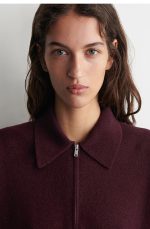 Wool Polo Burgundy - Image 3