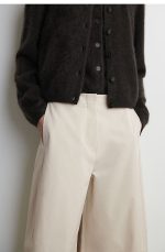 Cotton Barrel Pants Beige - Image 3