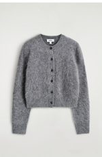 Wool Slim Cardigan Gray - Image 4