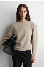 Merino Crew-Neck Sweater Beige
