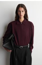 Wool Polo Burgundy