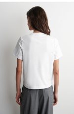 Round-Neck T-Shirt White - Image 3
