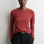 Knitted Long-Sleeve Top Red