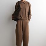 Wool Barrel Pants Brown