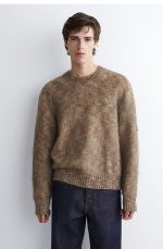 Wool Crew-Neck Sweater Brown