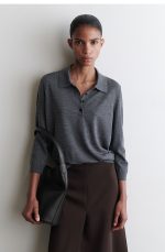 Standard Polo-collar Merino Wool Knitwear - Image 2