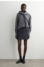 Wool Skirt Gray