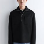 Casual Wool Blend Knitwear Black