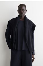 Knitted Long-Sleeve Top Navy