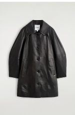 Leather Coat Brown - Image 4
