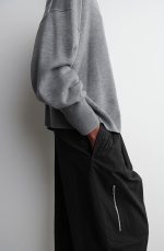 Wool Round-Neck Pullover Gray - Image 3