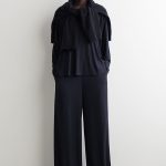 Knitted Wide-Leg Pants Navy