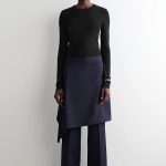 Wool Skirt Navy