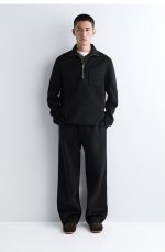 Wool Straight Trousers