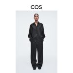 Linen Drawstring Trousers Black - Image 2