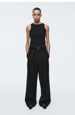 Knitted Round-Neck Vest Black - Image 2