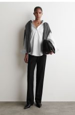 Cotton Collared Shirt White - Image 2