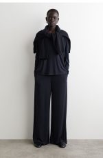 Knitted Long-Sleeve Top Navy - Image 2