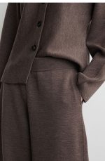 Wool Barrel Trousers Brown - Image 3
