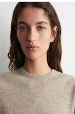Merino Crew-Neck Sweater Beige - Image 3