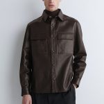 Leather Shirt Brown