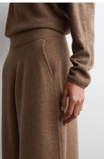 Wool Barrel Pants Brown - Image 3