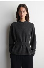 Standard Fit Belt Detail Wool Knitwear Arrival