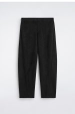 Wool Straight Trousers Black - Image 4