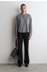 Merino Cardigan Gray - Image 2