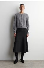 Wool Slim Cardigan Gray - Image 2