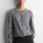Wool Slim Cardigan Gray