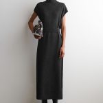 Merino Mock-Neck Dress Black