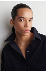 Corduroy Shirt Navy - Image 3