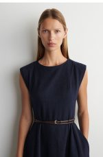 Wool Skirt Navy - Image 3