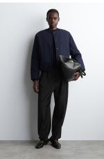 Round-Neck Jacket Navy - Image 2