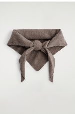 Unisex Cashmere Triangle Scarf In Taupe For Autumn - Image 4