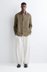Linen Shirt Khaki - Image 2