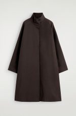 Mock-Neck Coat Brown - Image 4